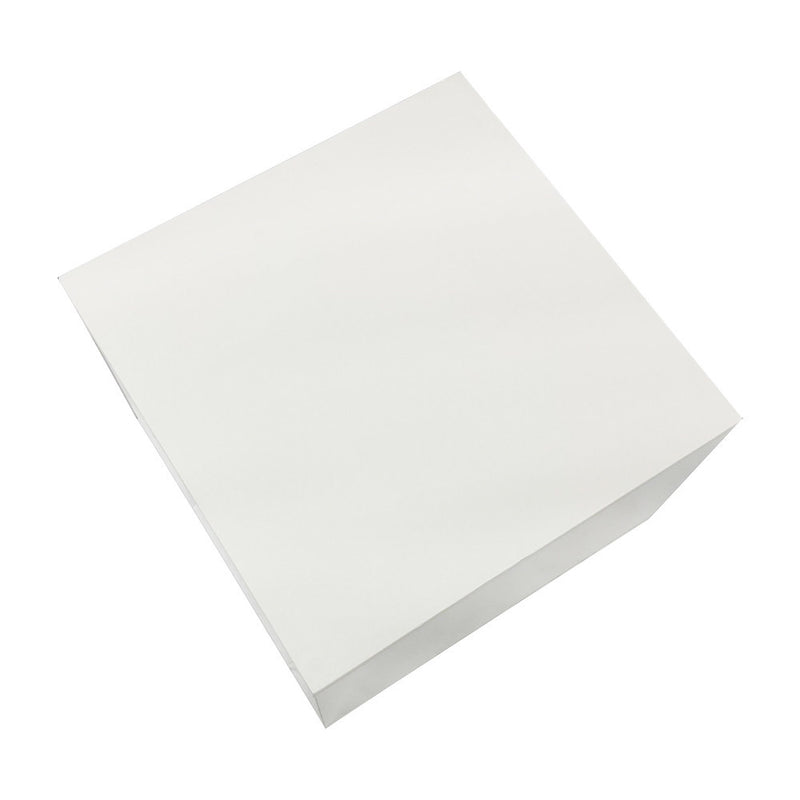 White 5 Sided Cube Pedestal 18"L x 18"W x 12"H Knockdown Show Case Display Cube
