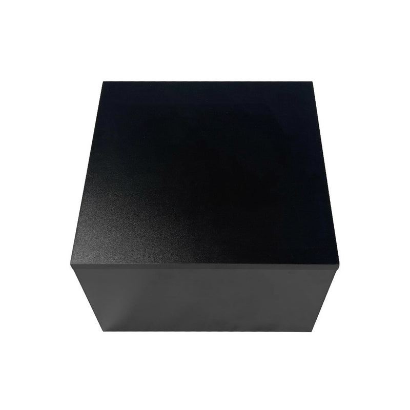 Black 5 Sided Cube Pedestal 18"L x 18"W x 12"H Knockdown Show Case Display Cube