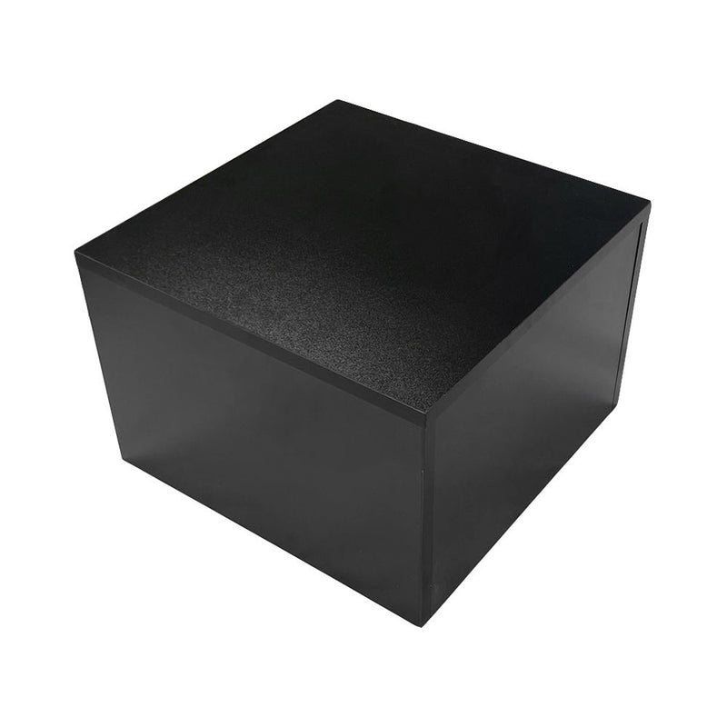 Black 5 Sided Cube Pedestal 18"L x 18"W x 12"H Knockdown Show Case Display Cube