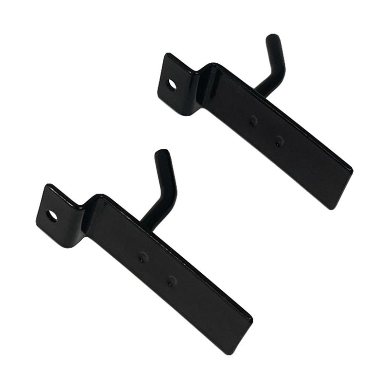 1" Slatwall Hooks, Black, Hanger Display,Display Panel Hooks Wire Metal 2Pc Set