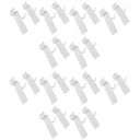1" Slatwall Hooks, White, Hanger Display,Display Panel Hooks Wire Metal 25Pc Set