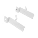 1" Slatwall Hooks, White, Hanger Display,Display Panel Hooks Wire Metal 25Pc Set