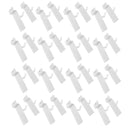 1" Slatwall Hooks, White, Hanger Display,Display Panel Hooks Wire Metal 50Pc Set