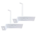 6" Slatwall Hooks, White, Hanger Display,Display Panel Hooks Wire Metal 2Pc Set