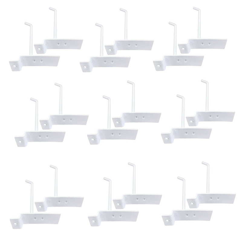 6" Slatwall Hooks, White,Hanger Display,Display Panel Hooks Wire Metal 24 Pc Set