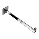 12" Chrome Single Ball Waterfall Hook Wall Mount System Square Tubing 4 Pc Set