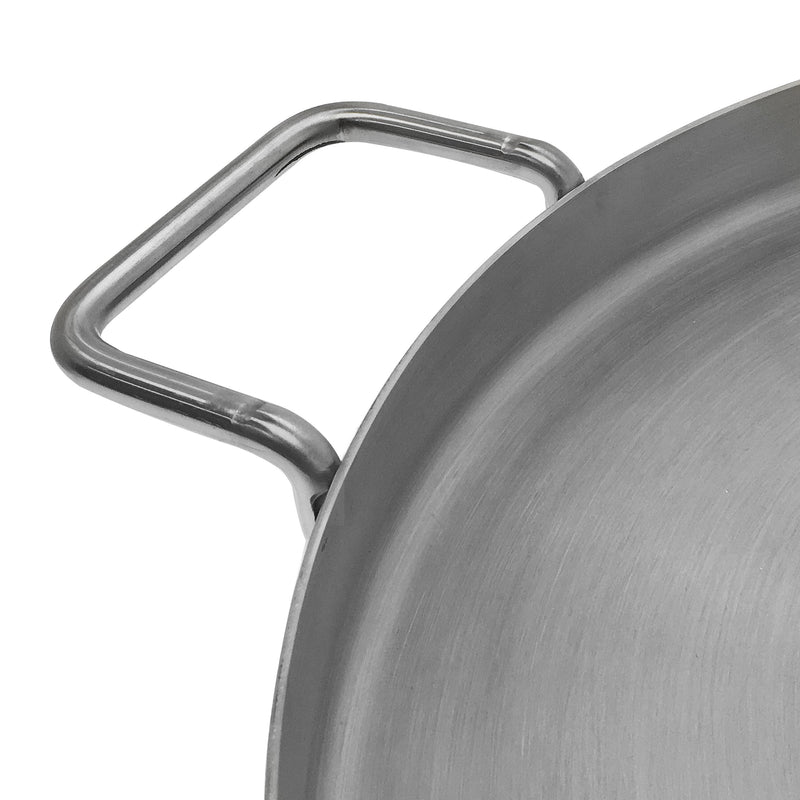 Stainless Steel Flat Comal Griddle Pan 16" With Extra Bottom Layer