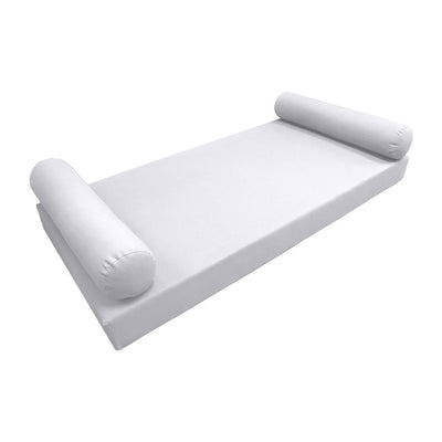 Model-5 AD105 Crib Size 3PC Knife Edge Outdoor Daybed Mattress Cushion Bolster Pillow Complete Set