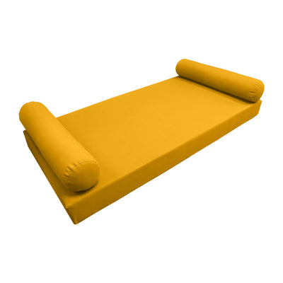 Model-5 AD108 Crib Size 3PC Knife Edge Outdoor Daybed Mattress Cushion Bolster Pillow Complete Set