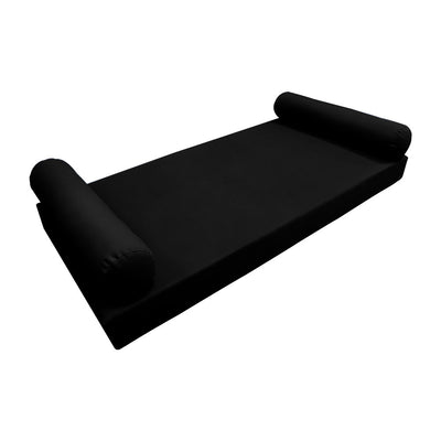 Model-5 AD109 Crib Size 3PC Knife Edge Outdoor Daybed Mattress Cushion Bolster Pillow Complete Set