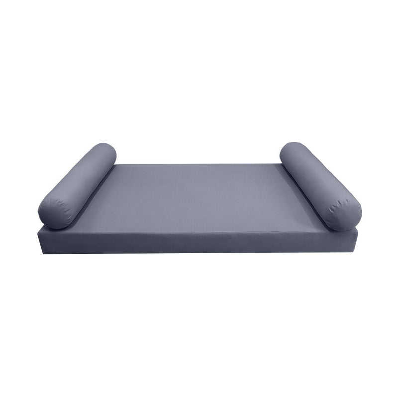 Model-5 AD001 Twin Size 3PC Knife Edge Outdoor Daybed Mattress Cushion Bolster Pillow Complete Set