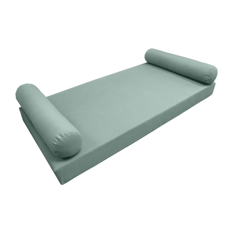 Model-5 AD002 Twin Size 3PC Knife Edge Outdoor Daybed Mattress Cushion Bolster Pillow Complete Set
