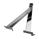 2 Pcs 12” Slatwall Reinforced Hangbar Bracket Rectangular & Square Tube Metal Hanger Support for Retail Clothing Rack & Store Display Fixture