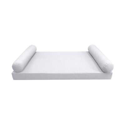 Model-5 AD105 Twin Size 3PC Knife Edge Outdoor Daybed Mattress Cushion Bolster Pillow Complete Set