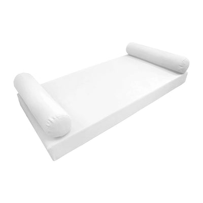 Model-5 AD106 Twin Size 3PC Knife Edge Outdoor Daybed Mattress Cushion Bolster Pillow Complete Set