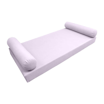 Model-5 AD107 Twin Size 3PC Knife Edge Outdoor Daybed Mattress Cushion Bolster Pillow Complete Set