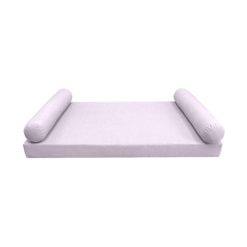 Model-5 AD107 Twin Size 3PC Knife Edge Outdoor Daybed Mattress Cushion Bolster Pillow Complete Set