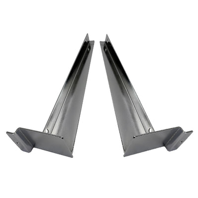 11'' Chrome Slatwall Wood Shelf Bracket Hanger Left Right Set Retail Display