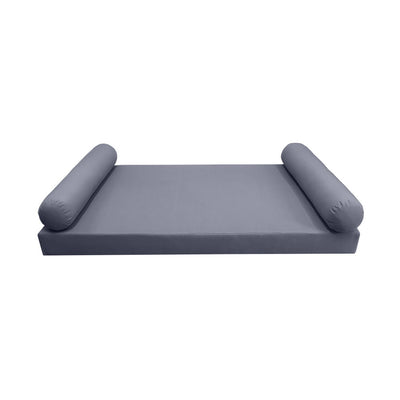 Model-5 AD001 Twin-XL Size 3PC Knife Edge Outdoor Daybed Mattress Cushion Bolster Pillow Complete Set