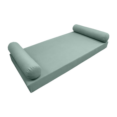 Model-5 AD002 Twin-XL Size 3PC Knife Edge Outdoor Daybed Mattress Cushion Bolster Pillow Complete Set