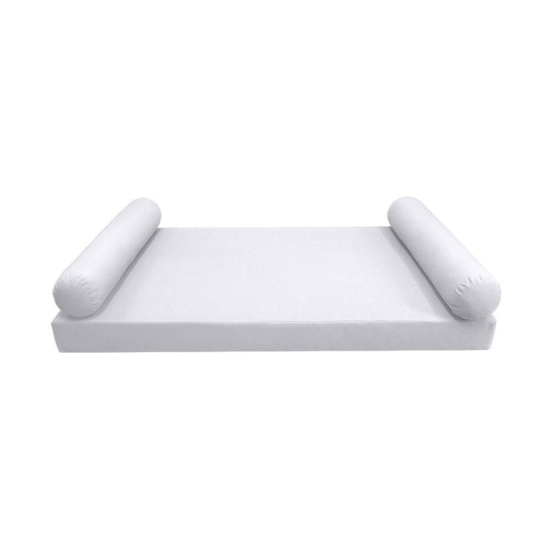 Model-5 AD105 Twin-XL Size 3PC Knife Edge Outdoor Daybed Mattress Cushion Bolster Pillow Complete Set