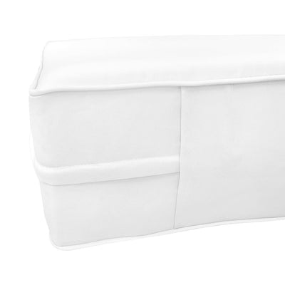 Model-5 AD106 Crib Size 3PC Pipe Trim Outdoor Daybed Mattress Cushion Bolster Pillow Complete Set