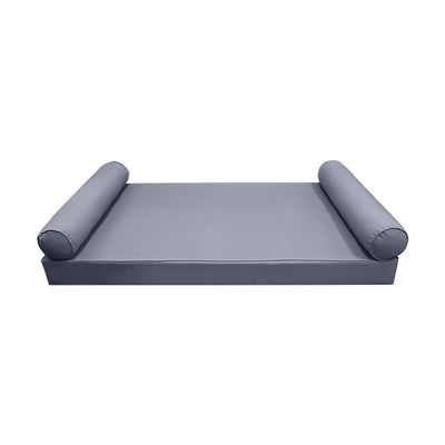 Model-5 AD001 Twin Size 3PC Pipe Trim Outdoor Daybed Mattress Cushion Bolster Pillow Complete Set