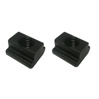 Set of 2 Pcs 7/16", 3/8" - 16 Thread T-Slot Nut Black Oxide Finish