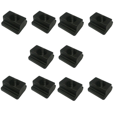 Set of 20 Pcs 7/16", 3/8" - 16 Thread T-Slot Nut Black Oxide Finish