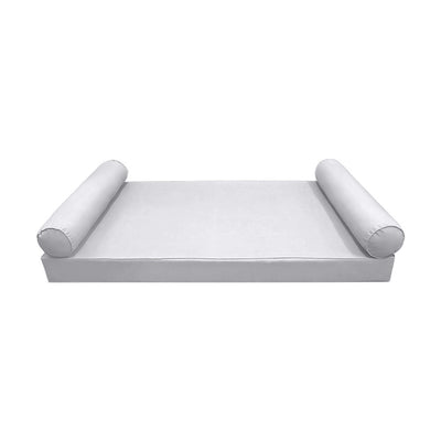 Model-5 AD105 Twin-XL Size 3PC Pipe Trim Outdoor Daybed Mattress Cushion Bolster Pillow Complete Set