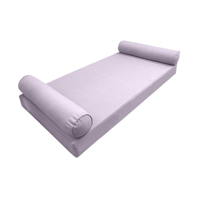 Model-5 AD107 Twin-XL Size 3PC Pipe Trim Outdoor Daybed Mattress Cushion Bolster Pillow Complete Set