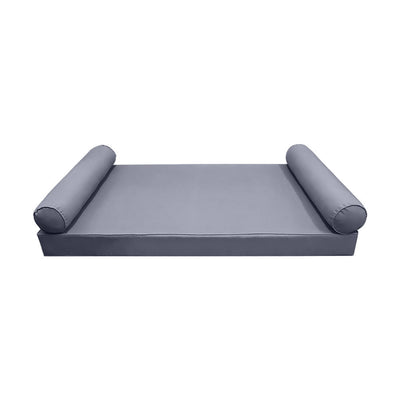 Model-5 AD001 Full Size 3PC Pipe Trim Outdoor Daybed Mattress Cushion Bolster Pillow Complete Set