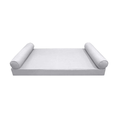 Model-5 AD105 Full Size 3PC Pipe Trim Outdoor Daybed Mattress Cushion Bolster Pillow Complete Set