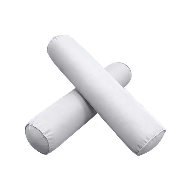 Model-5 AD105 Queen Size 3PC Pipe Trim Outdoor Daybed Mattress Cushion Bolster Pillow Complete Set