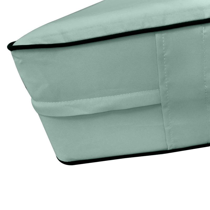 Model-5 AD002 Crib Size 3PC Contrast Pipe Outdoor Daybed Mattress Cushion Bolster Pillow Complete Set