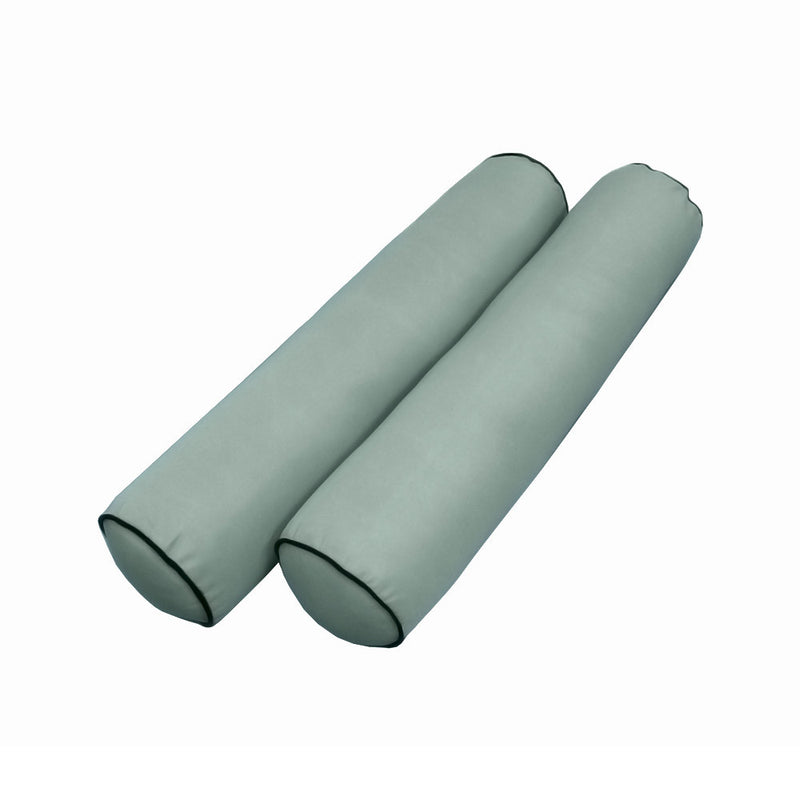 Model-5 AD002 Crib Size 3PC Contrast Pipe Outdoor Daybed Mattress Cushion Bolster Pillow Complete Set