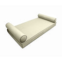 Model-5 AD005 Crib Size 3PC Contrast Pipe Outdoor Daybed Mattress Cushion Bolster Pillow Complete Set