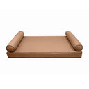 Model-5 AD104 Crib Size 3PC Contrast Pipe Outdoor Daybed Mattress Cushion Bolster Pillow Complete Set