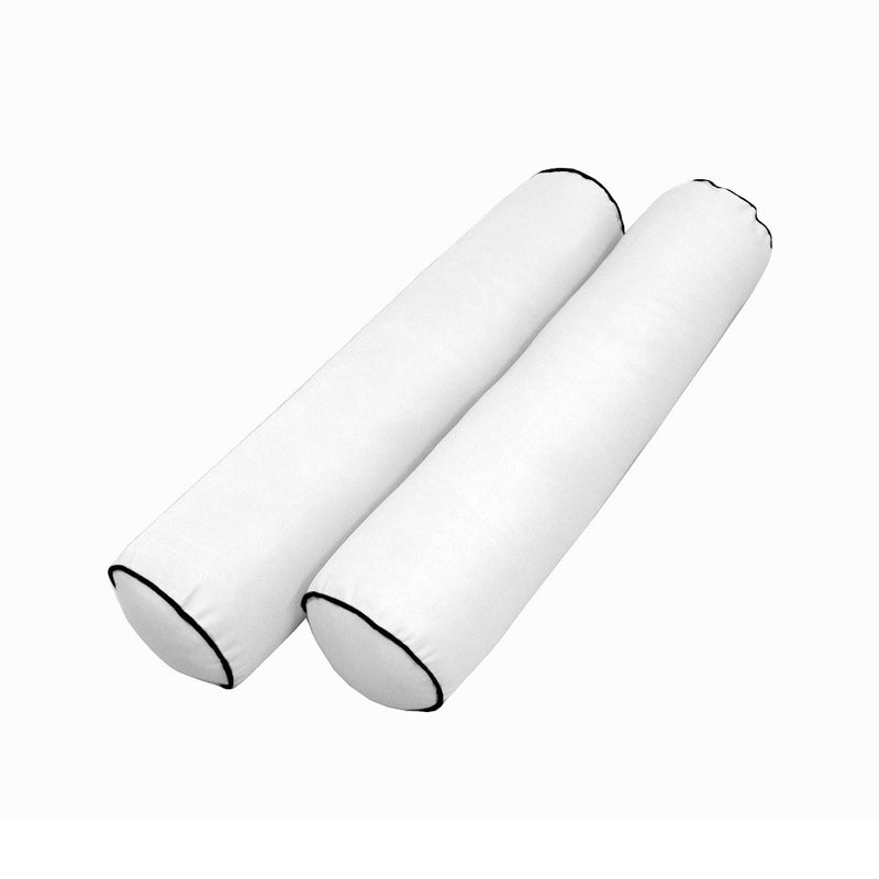Model-5 AD106 Crib Size 3PC Contrast Pipe Outdoor Daybed Mattress Cushion Bolster Pillow Complete Set