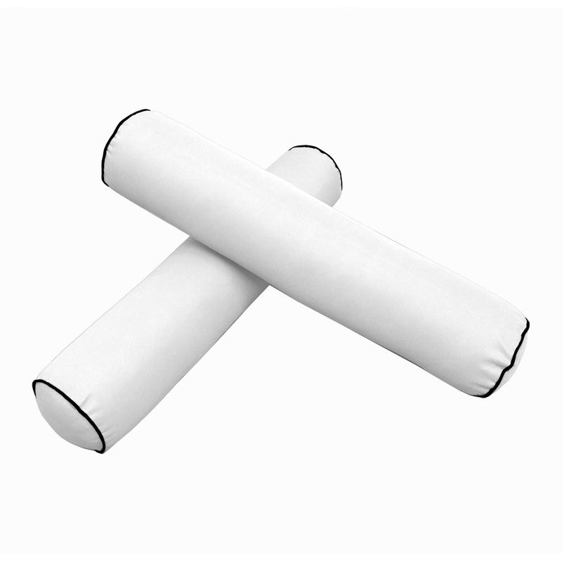 Model-5 AD106 Crib Size 3PC Contrast Pipe Outdoor Daybed Mattress Cushion Bolster Pillow Complete Set