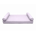 Model-5 AD107 Crib Size 3PC Contrast Pipe Outdoor Daybed Mattress Cushion Bolster Pillow Complete Set