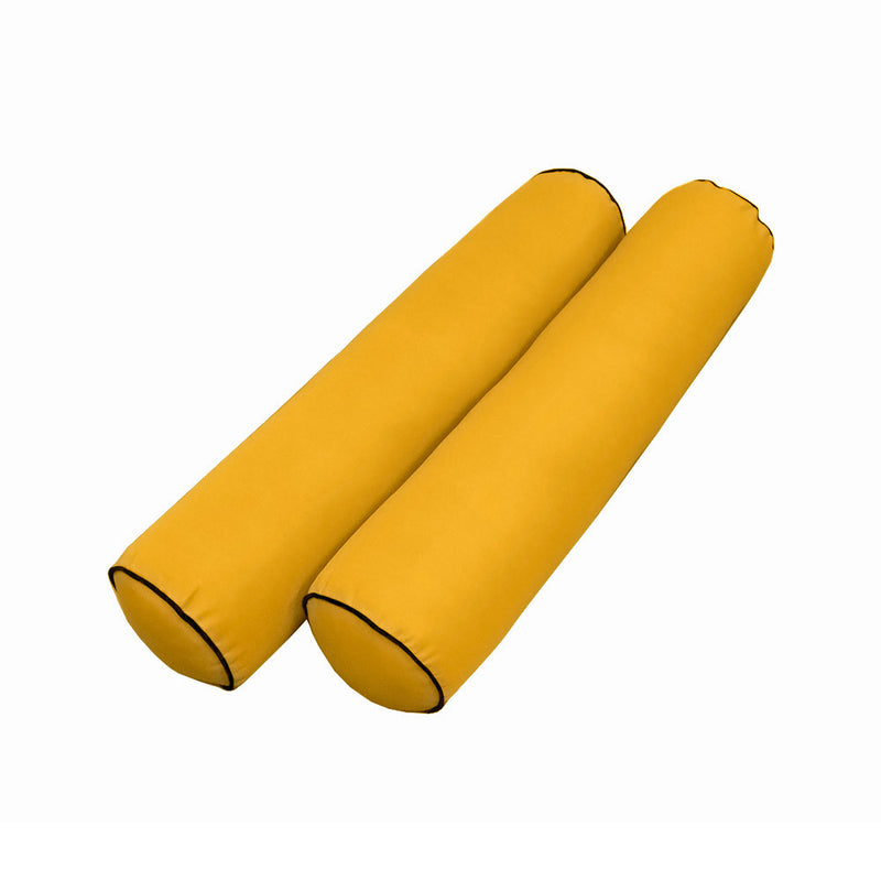 Model-5 AD108 Crib Size 3PC Contrast Pipe Outdoor Daybed Mattress Cushion Bolster Pillow Complete Set