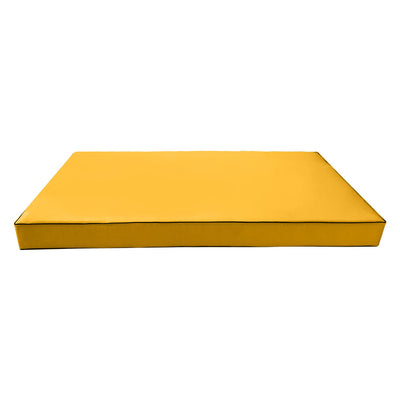 Model-5 AD108 Crib Size 3PC Contrast Pipe Outdoor Daybed Mattress Cushion Bolster Pillow Complete Set