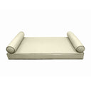 Model-5 AD005 Twin Size 3PC Contrast Pipe Outdoor Daybed Mattress Cushion Bolster Pillow Complete Set