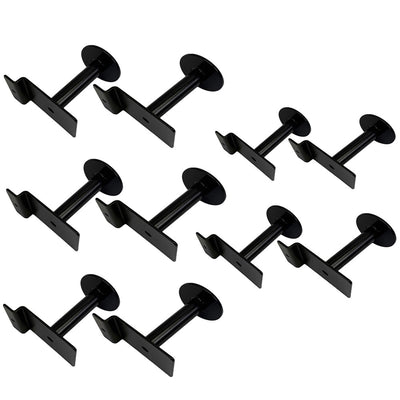 10 Pc Set 3" Slatwall Single Garment Hook, Black , Slatwall Hanger