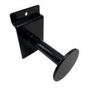 10 Pcs 3” Black Single Garment Hook, Slatwall Fitting Display Hanger with Disc End, Metal Retail Store Fixture