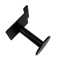 10 Pcs 3” Black Single Garment Hook, Slatwall Fitting Display Hanger with Disc End, Metal Retail Store Fixture