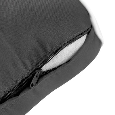 Model-5 AD003 Full Size 3PC Contrast Pipe Outdoor Daybed Mattress Cushion Bolster Pillow Complete Set