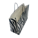16" Recycled Kraft Paper Gift Bag, Twisted-paper Handles, Zebra Prints, 4 Pc Set