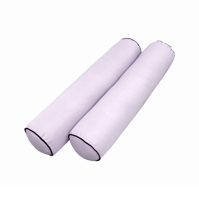 Model-5 AD107 Full Size 3PC Contrast Pipe Outdoor Daybed Mattress Cushion Bolster Pillow Complete Set